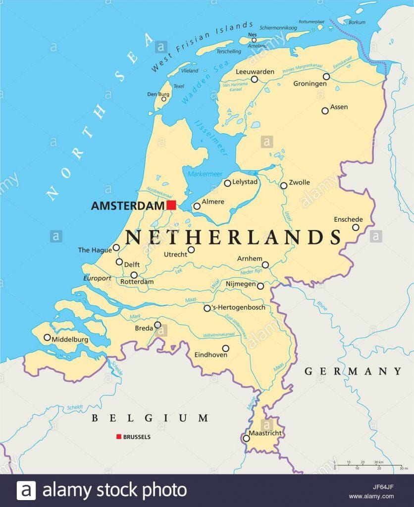 Ramani ya Rotterdam na amsterdam