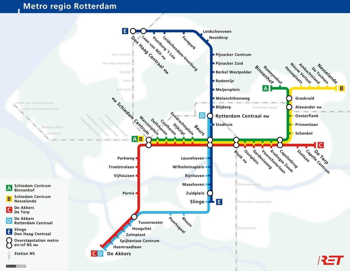 Rotterdam subway ramani