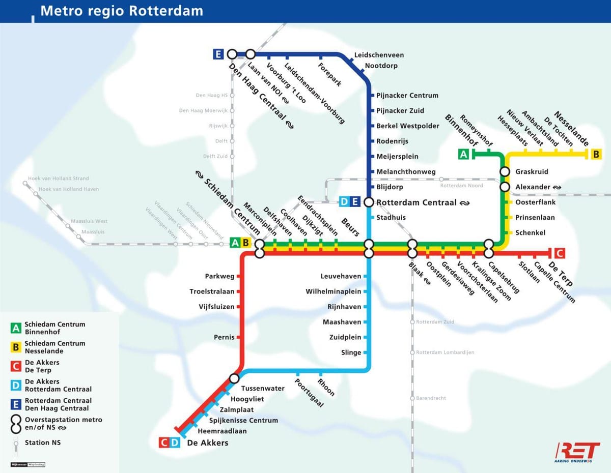 Rotterdam chini ya ardhi ramani