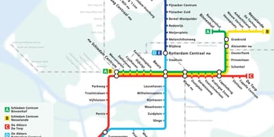 Ramani ya metro Rotterdam ya uholanzi