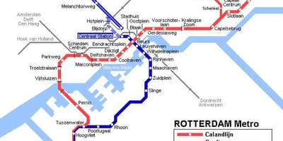 Rotterdam usafiri wa umma ramani